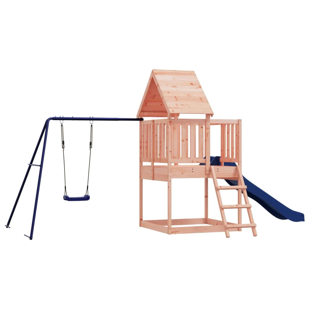 Area giochi all'aperto con altalene scivolo e robuste strutture per arrampicarsi  giochi da giardino 494 x 235 x 228 cm legno massello di abete Douglas 02_0004634