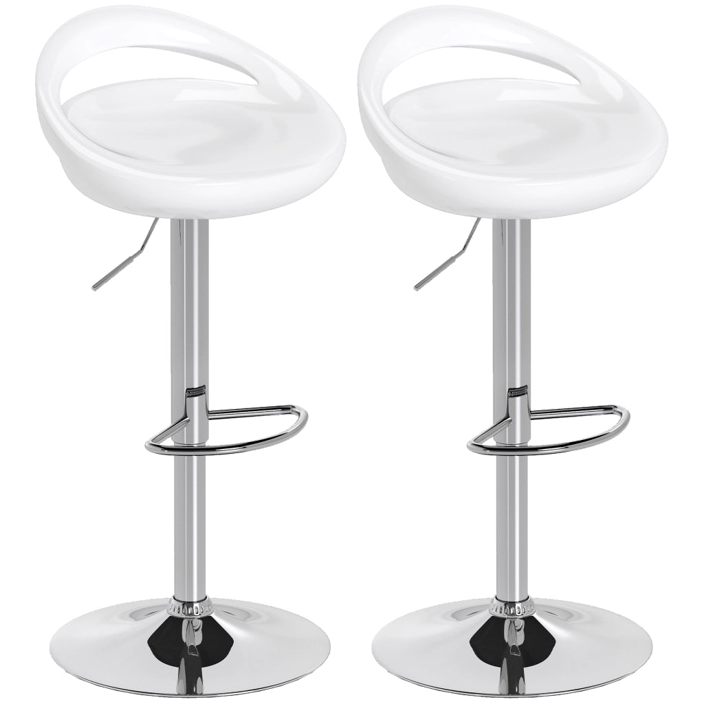 Sgabelli da bar regolabili ¨C zephmum ¨C 2 pezzi bianco 46x41x76-96cm