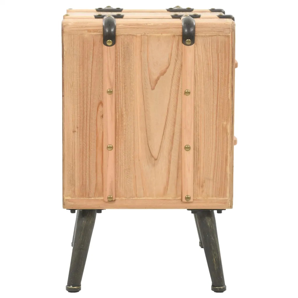 Comodino in Legno Massello di Abete 50x35x57 cm cod mxl 49054