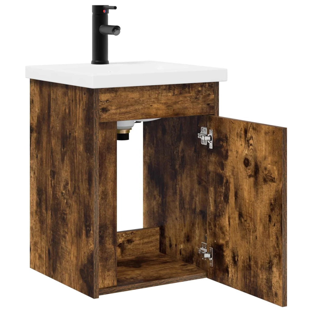 Mobile bagno con rubinetto Rovere Fumo 42 x 40 x 74,5 cm 889533