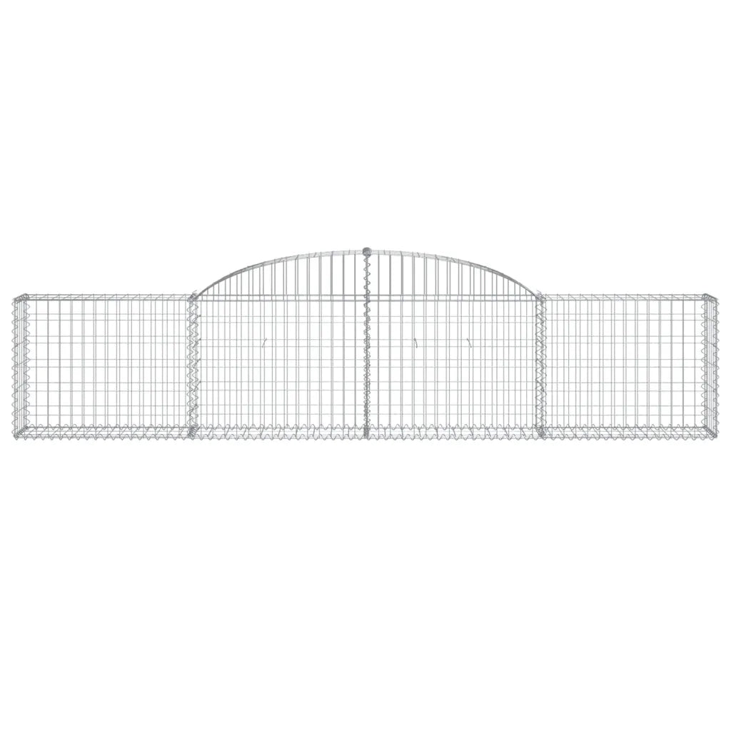 Cesti Gabbioni ad Arco 12 pz 300x30x60/80 cm Ferro Zincato 3146495