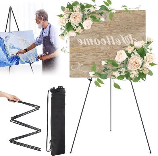 Scatola di supporto per dipinti - Grande supporto regolabile per poster di matrimonio - Portatile e telescopico