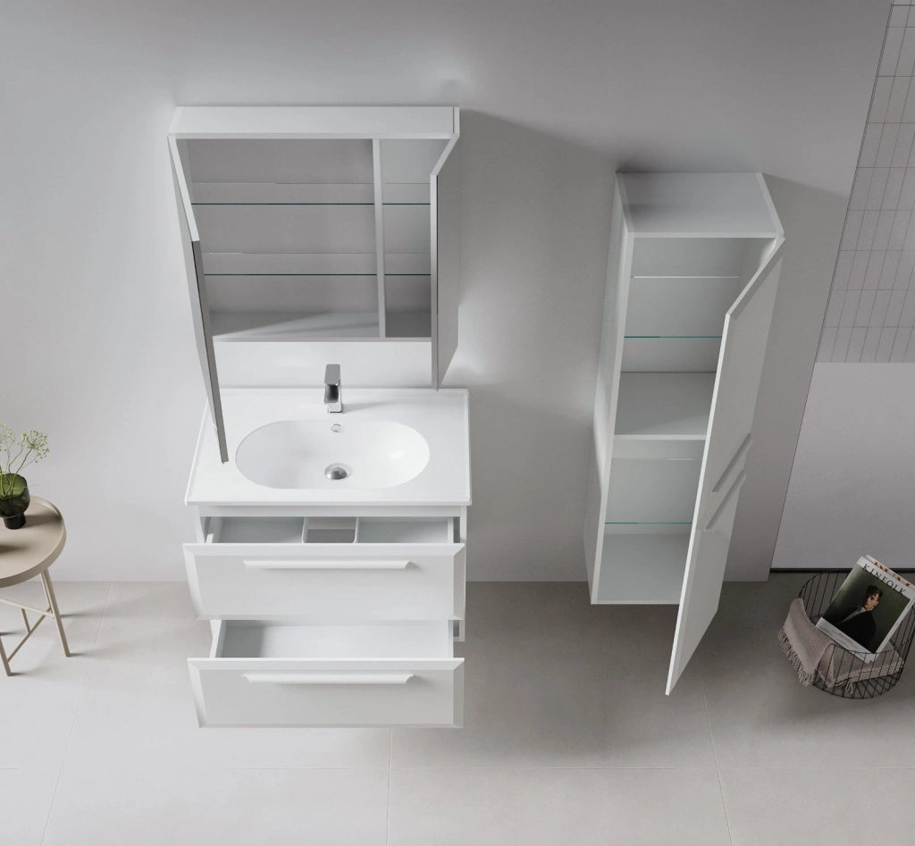 Mobile lavabo "Nuvola 80 v2" - 80 x 50 x 62 cm - Cashmere