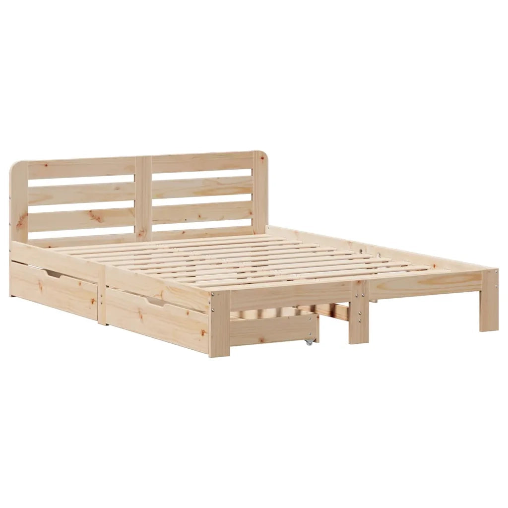 Giroletto senza Materasso 160x200 cm in Legno Massello di Pino 3309851