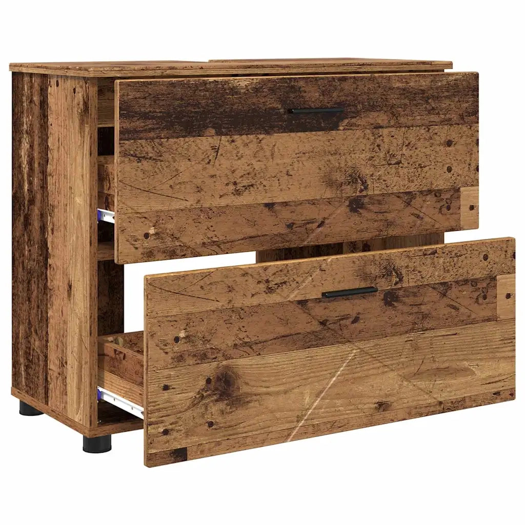 Mobile da Bagno con cassetto Legno vecchio 76,5 x 35 x 64 cm 883302