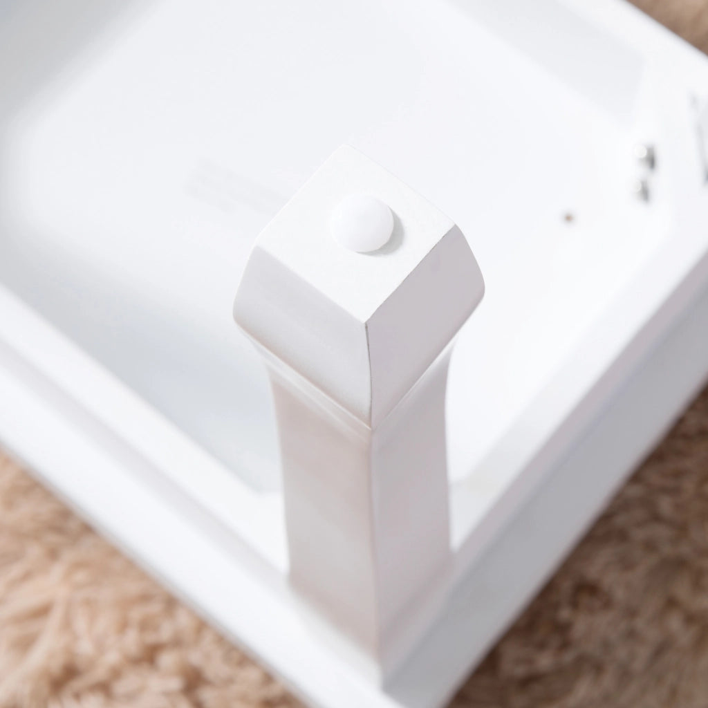 SGABELLO TOELETTA SENZA SCHIENALE IN LEGNO BIANCO