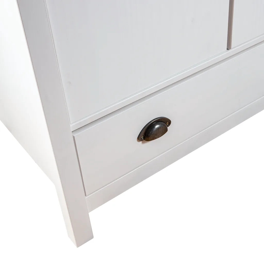 Armadio a 2 Ante Hill Bianco 89x50x170cm in Legno di Pino 288948