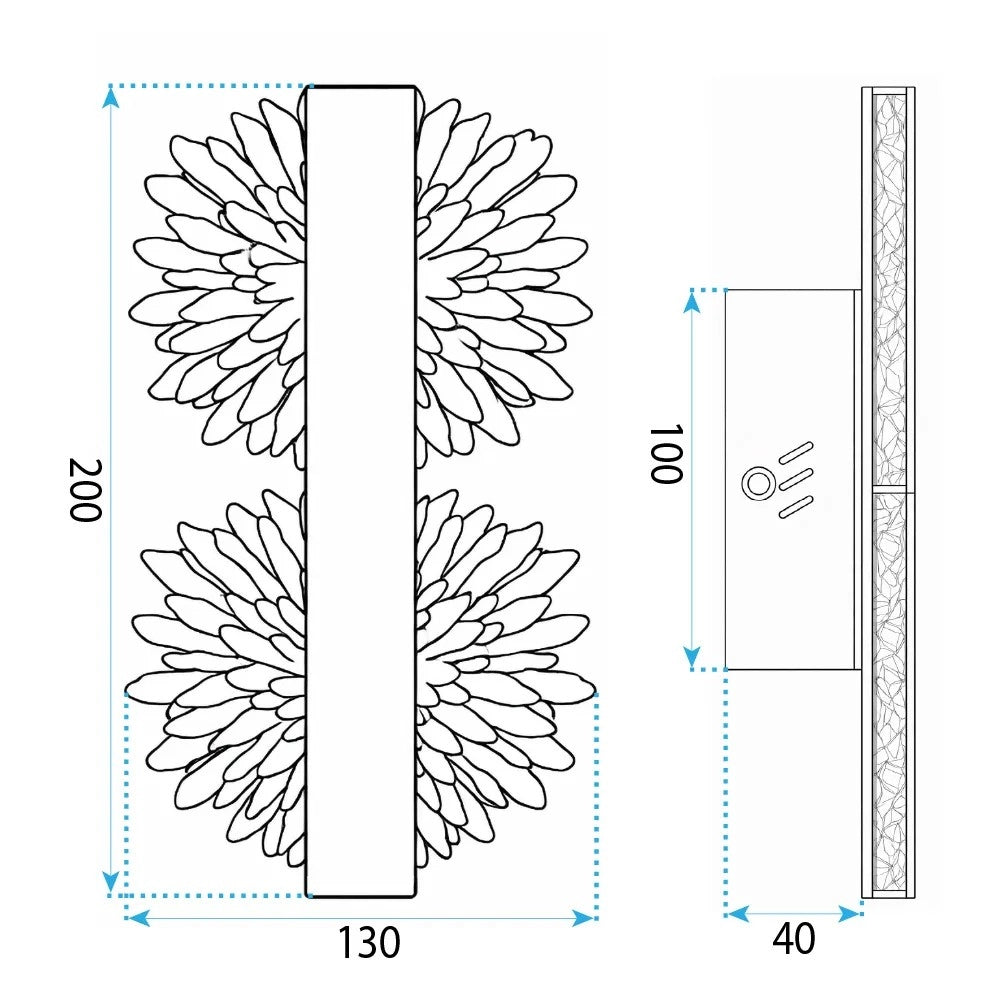 Applique Da Parete Led G147-2w Gold Brush