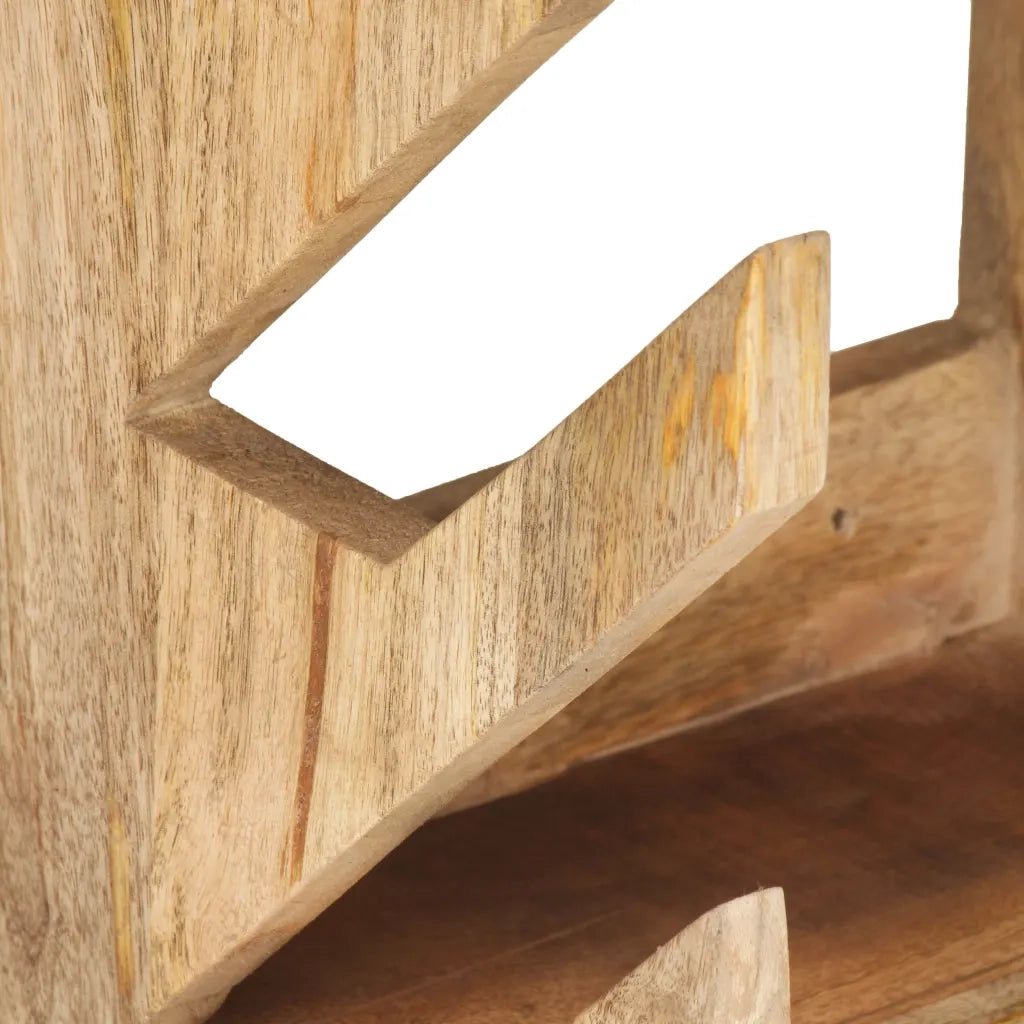 Supporto Skateboard da Parete 25x20x30 cm in Legno di Mango 320480