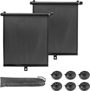 Ombrellone solare per finestre laterali per bambini 40 x 60 cm nero.