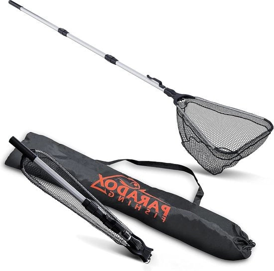 Reti da pesca a rete telescopica in gomma - 21 m - Rete da pesca per laghi e valli
