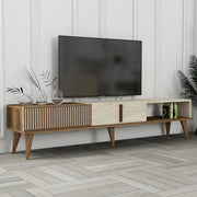 Sicoli, Mobile Porta tv 2 Ante, 180x35x40h cm Beige Marmo