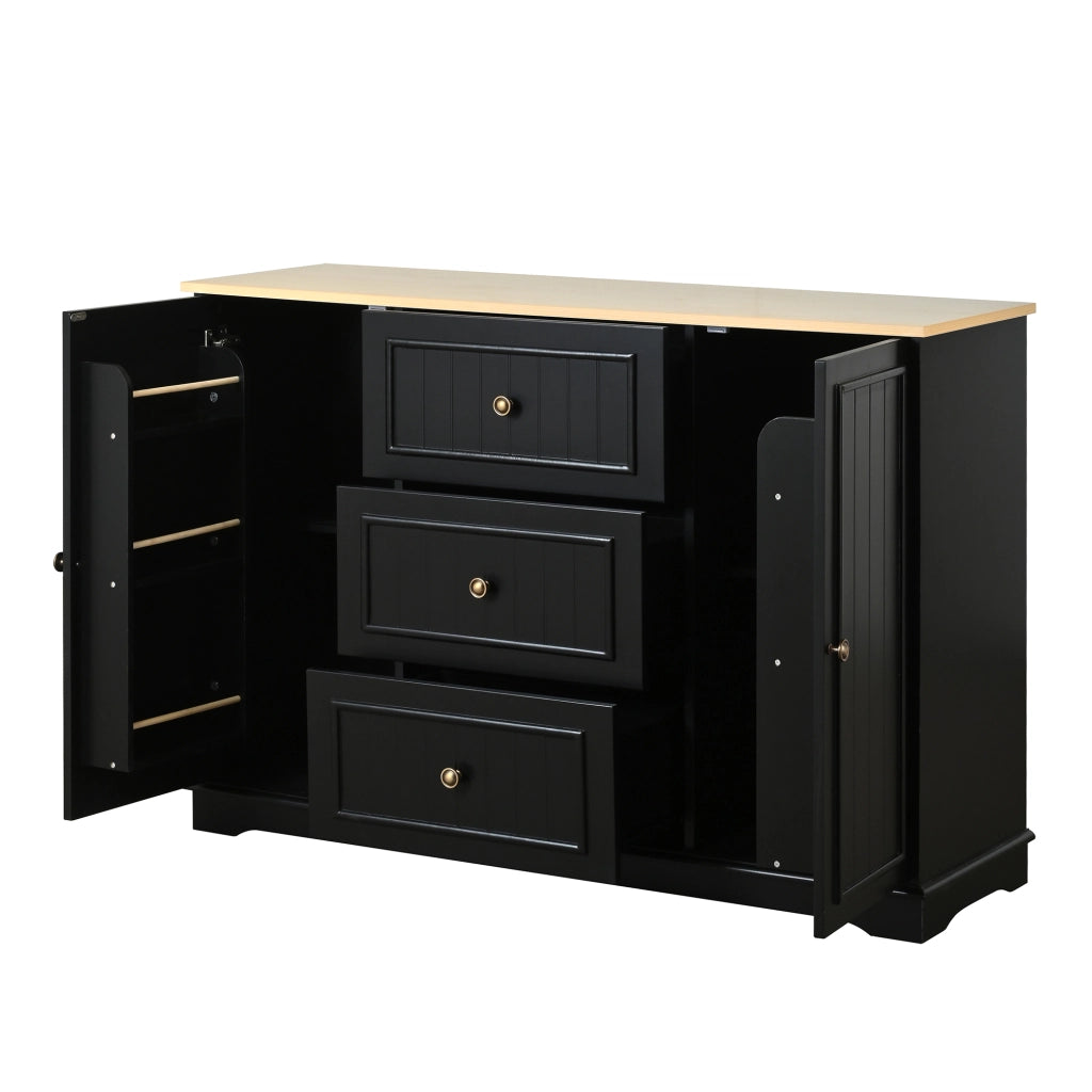 Credenza con 3 Cassetti e Ante ¨C MINIMAL ¨C Nero