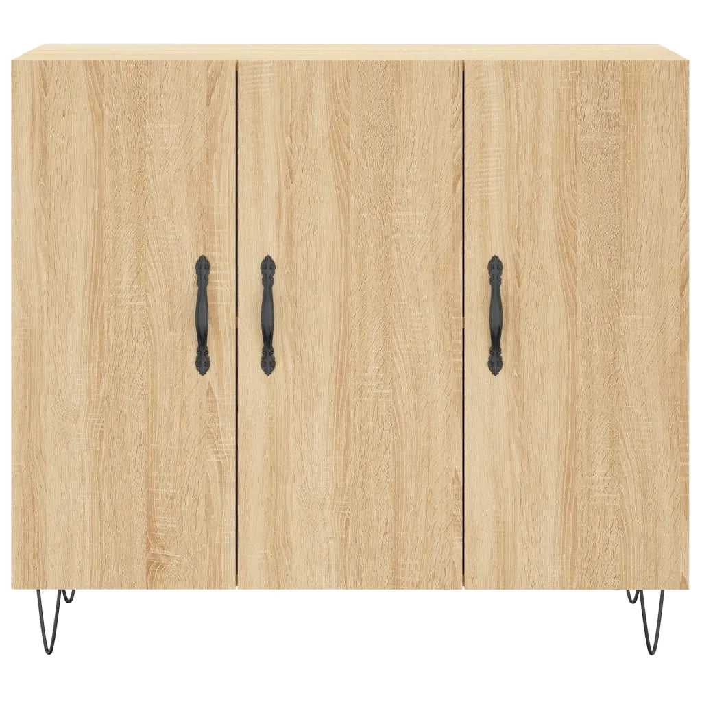 Credenza Rovere Sonoma 90x34x80 cm in Legno Multistrato