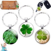 Set di Chiave a 3 del Fagiolo con Cintura per le Chiavi come Simbolo di Buona Fortuna per Bambini, Ideale per Portafoglio, Borsa e Chiavi, Verde