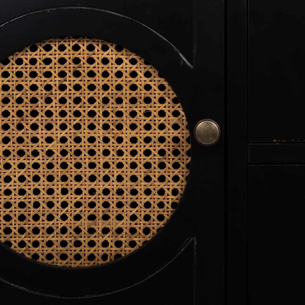 Credenza in legno nero 106x40x78h