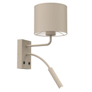 Applique Arden beige 2 luci E27/G9 acciaio Luminex