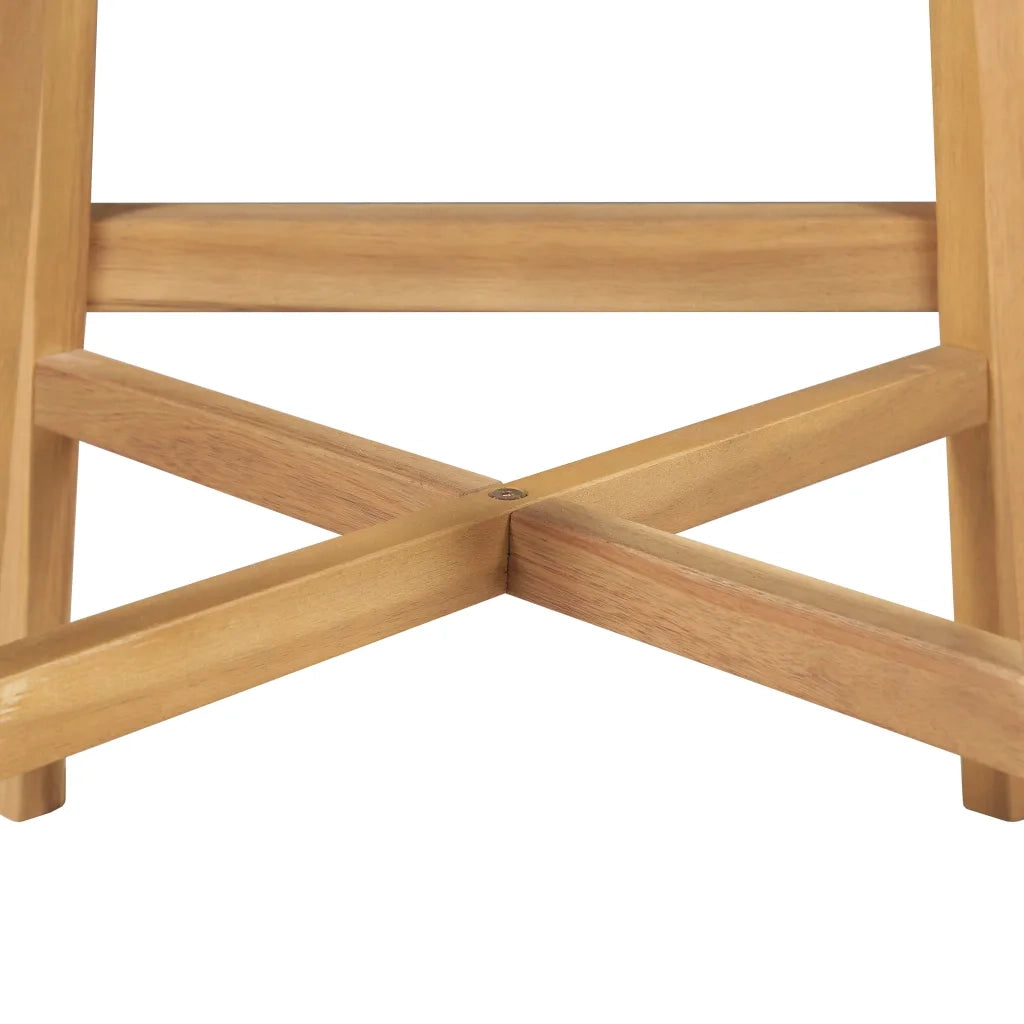Sgabelli da Bar 2 pz in Legno Massello di Acacia 44229