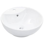 Lavabo da bagno con troppopieno diametro 46,5 cm ceramica bianca 02_0002612