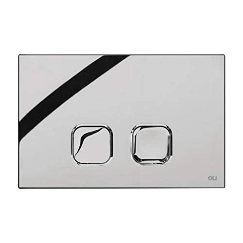 Placca plain cassetta incasso doppio scarico slim cromo 070827 Oli