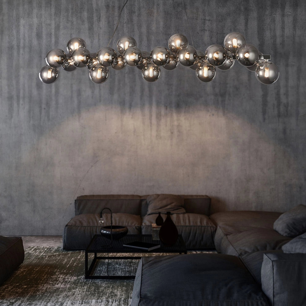 Maytoni Lampadario contemporaneo Dallas 25 luci G9 cromo metallo vetro fumè