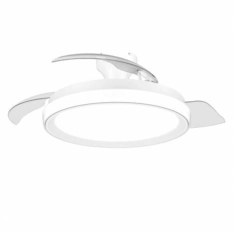 VENTILATORE DA SOFFITTO A PALE RETRATTILI LED DIMMERABILE 2700K 6500K BIANCO