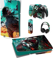 Decallo per Console PS5 Slim Disc Edition, Hoes per Console, Hoes per Controller, Hoes per Laadstation, Hoes per Headset, Hoes per Media Remote, Decal per Console con Tema Zombie