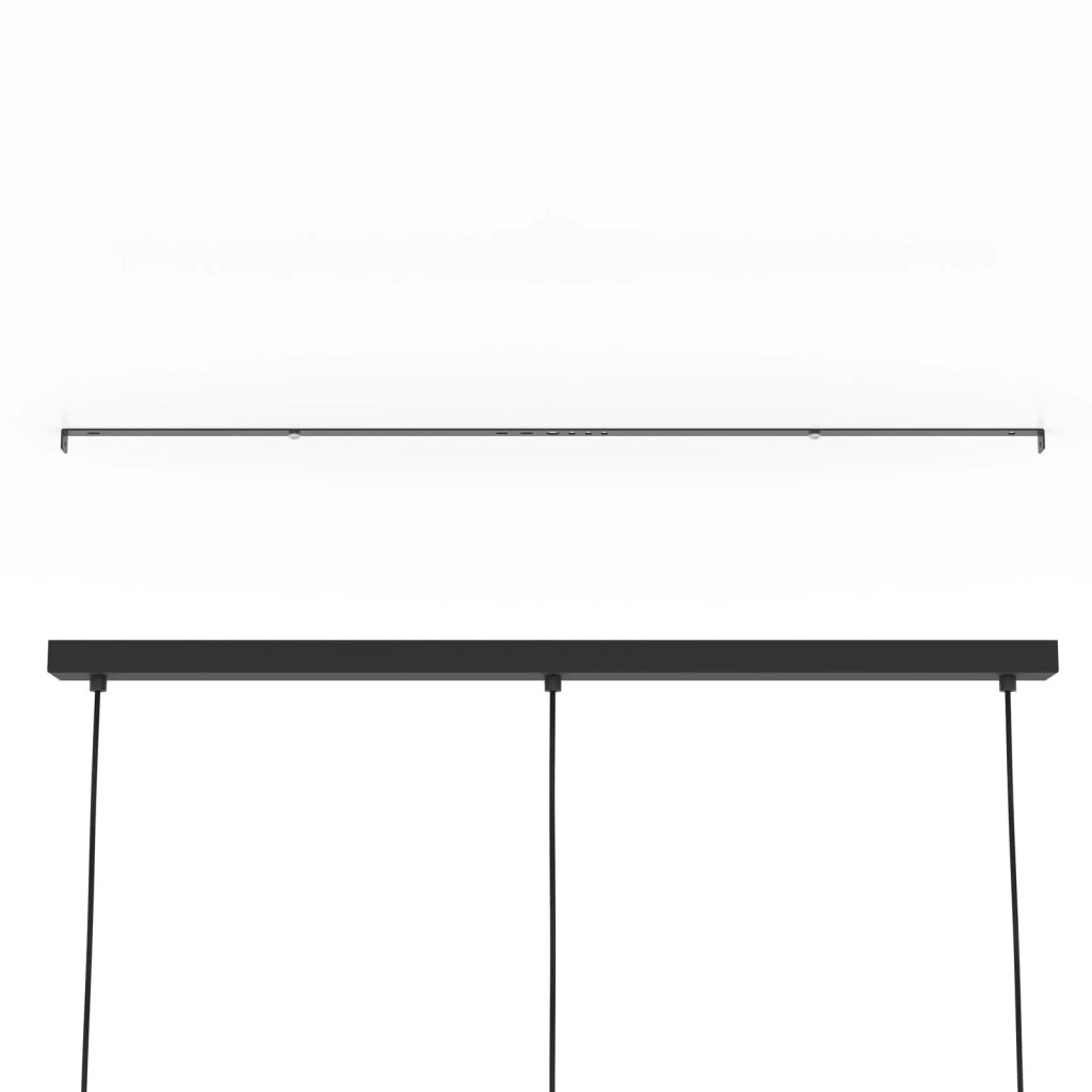 Lampadario Industrial-Nordico Acciaio Nero E Oro 3 Luci E27