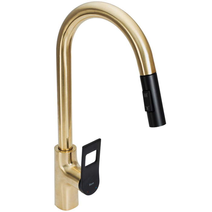 Rubinetto Da Cucina Rea Soul Gold Black
