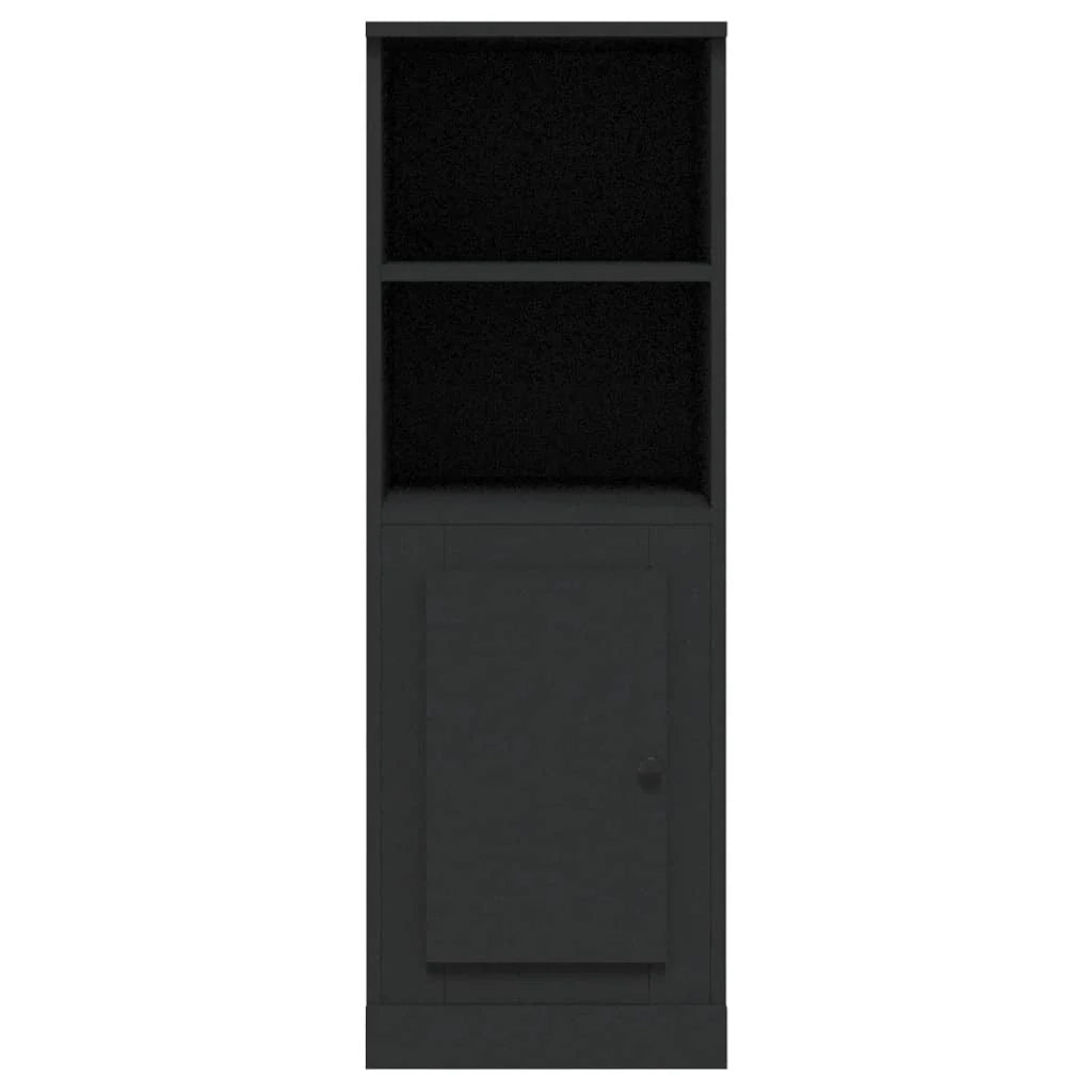 Buffet credenza cassettiera mobiletto mobile contenitore organizer per cucina soggiorno salotto alto 36 x 35,5 x 103,5 cm legno ingegnerizzato nero 02_0034912