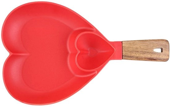 Piatti per Chip e Dipingi in Forma di Cuore - Scatola per Chip e Dipingi - Piatto per Servire - Color Rosso - Scatola per Nacho - Dose per Dipingi - Adatto per Feste
