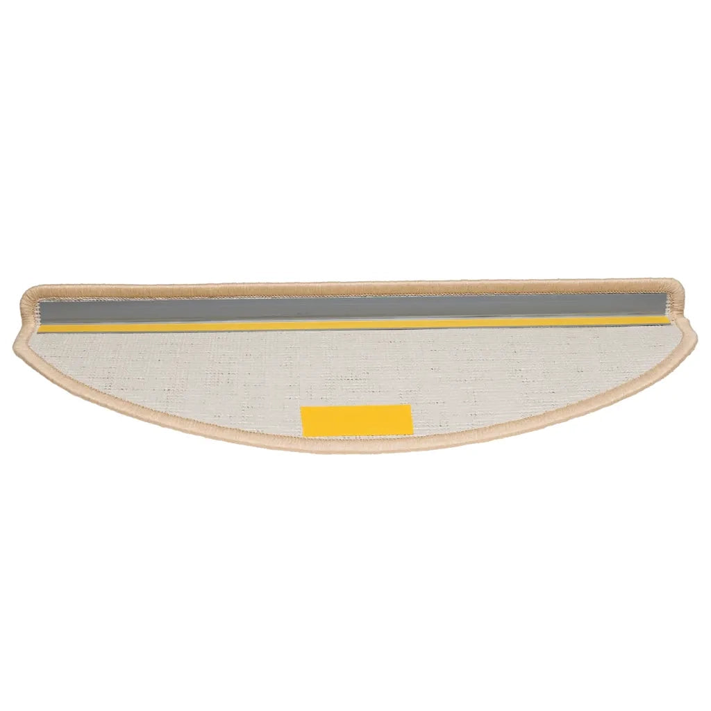 Tappetini per scale 20 pz 65x21x4 cm Crema Semicircolari Grandi 3365849