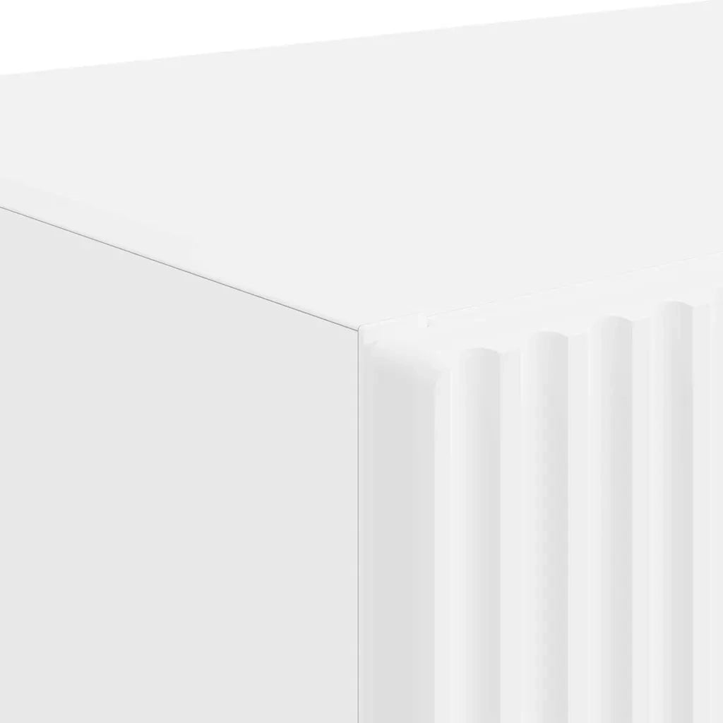 Mobile TV da parete Bianco 59,5 x 31 x 80 cm Legno multistrato 892359