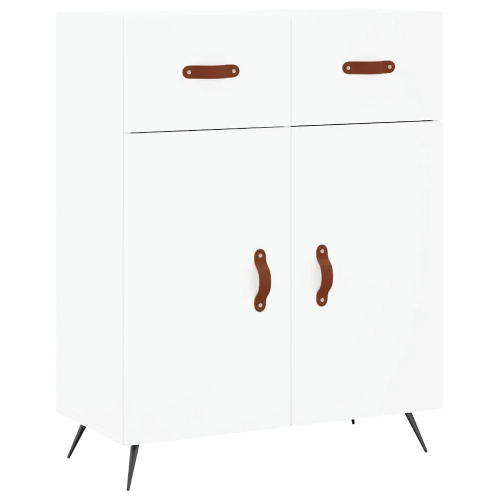 Buffet credenza cassettiera armadio mobile contenitore organizer per cucina soggiorno salotto 69,5 x 34 x 90 cm legno ingegnerizzato bianco 02_0030429