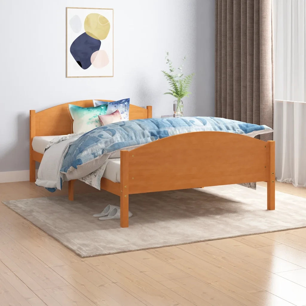 Giroletto senza Materaso Ambrato in Legno di Pino 120x200 cm 322038