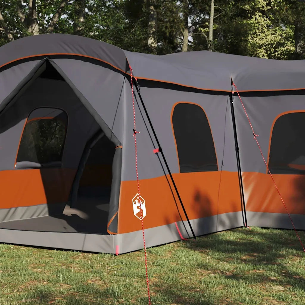 Tenda per 16 persone Grigio e arancione 680 x 510 x 210 cm