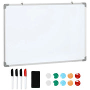 LAVAGNA MAGNETICA BIANCA RETTANGOLARE CON 4 PENNARELLI 1 GOMMA E 10 MAGNETI INCLUSI 90X60X1.8 CM