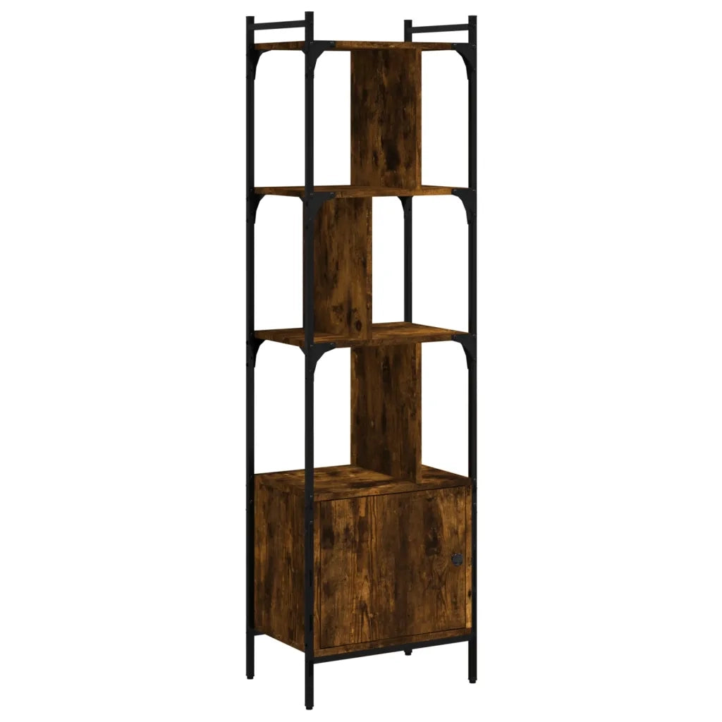 Libreria con Anta Rovere Fumo 44,5x30x154,5cm Legno Multistrato 833355