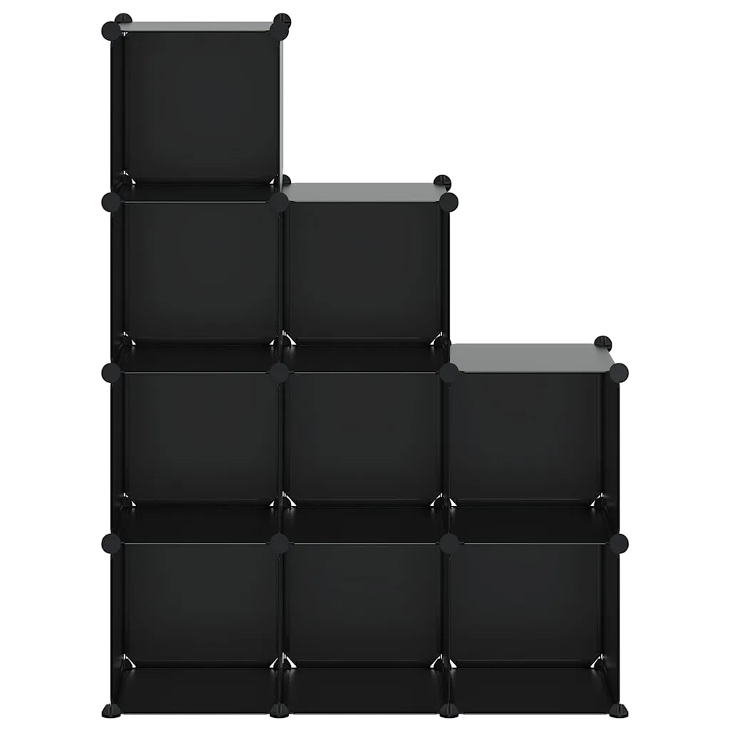 Organizzatore Portaoggetti con 9 Cubi Nero in PP CFW5828619