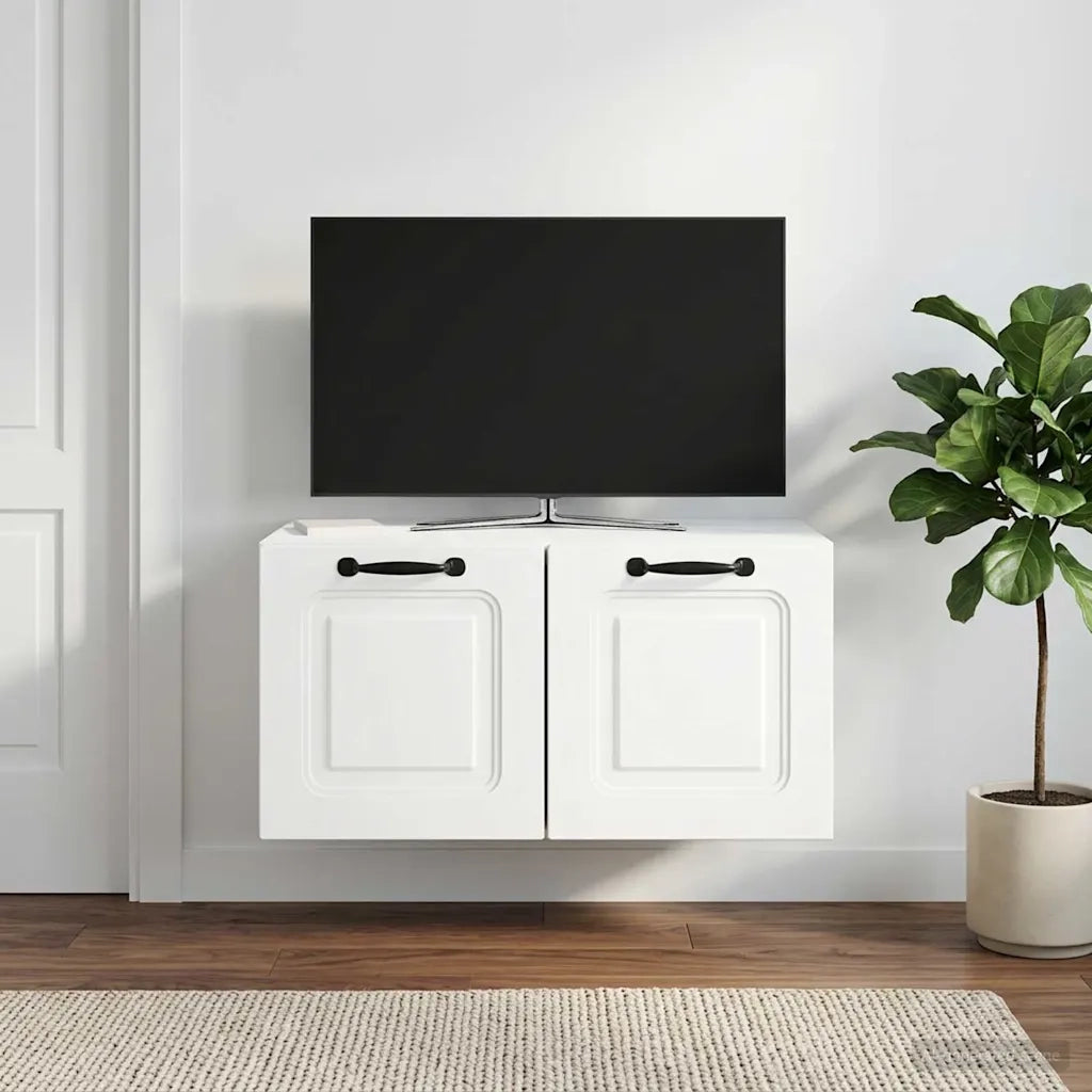 Mobile Porta TV da Muro Bianco 59,5 x 41 x 30 cm 899355