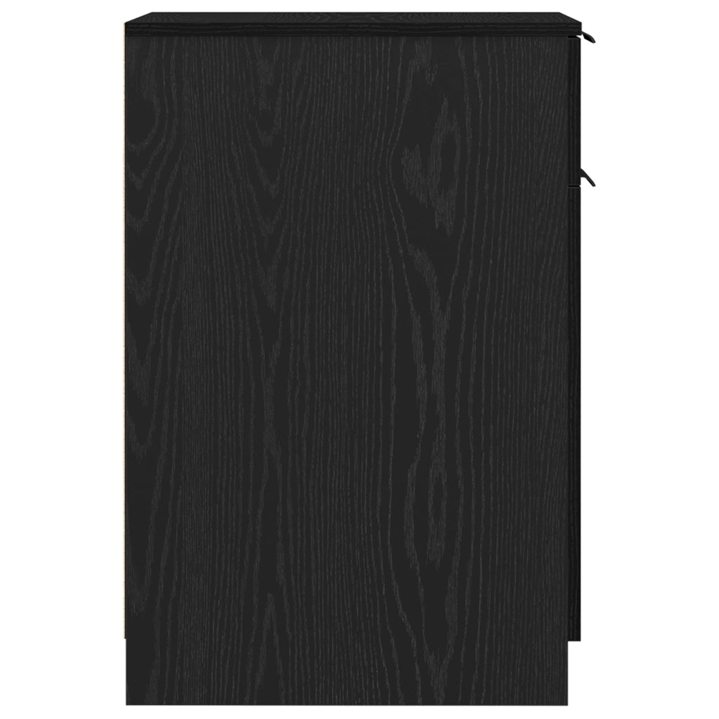 Armadio Scrivania  in Rovere Nero - 33x50x75 cm - Realizzato in Legno Ingegnerizzato