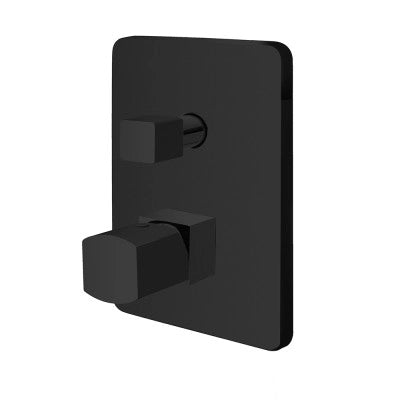 Kit doccia da incasso con soffione 20 cm e set completo nero opaco Lotus