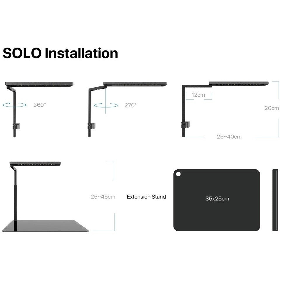 Micmol – SOLO 20W Freshwater Black - plafoniera ultra-compatta