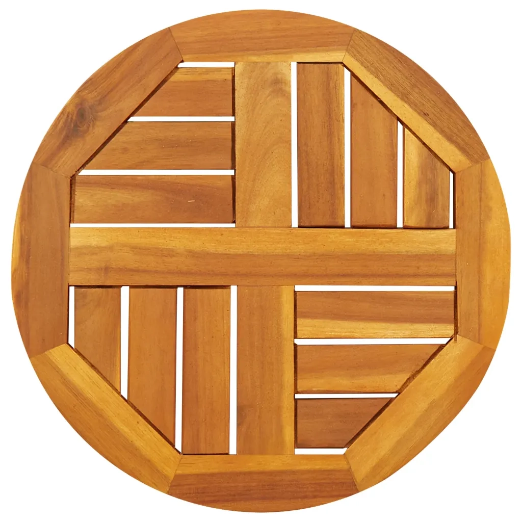 Piano per Tavolo Ã˜40x2 cm Rotondo in Legno Massello di Acacia