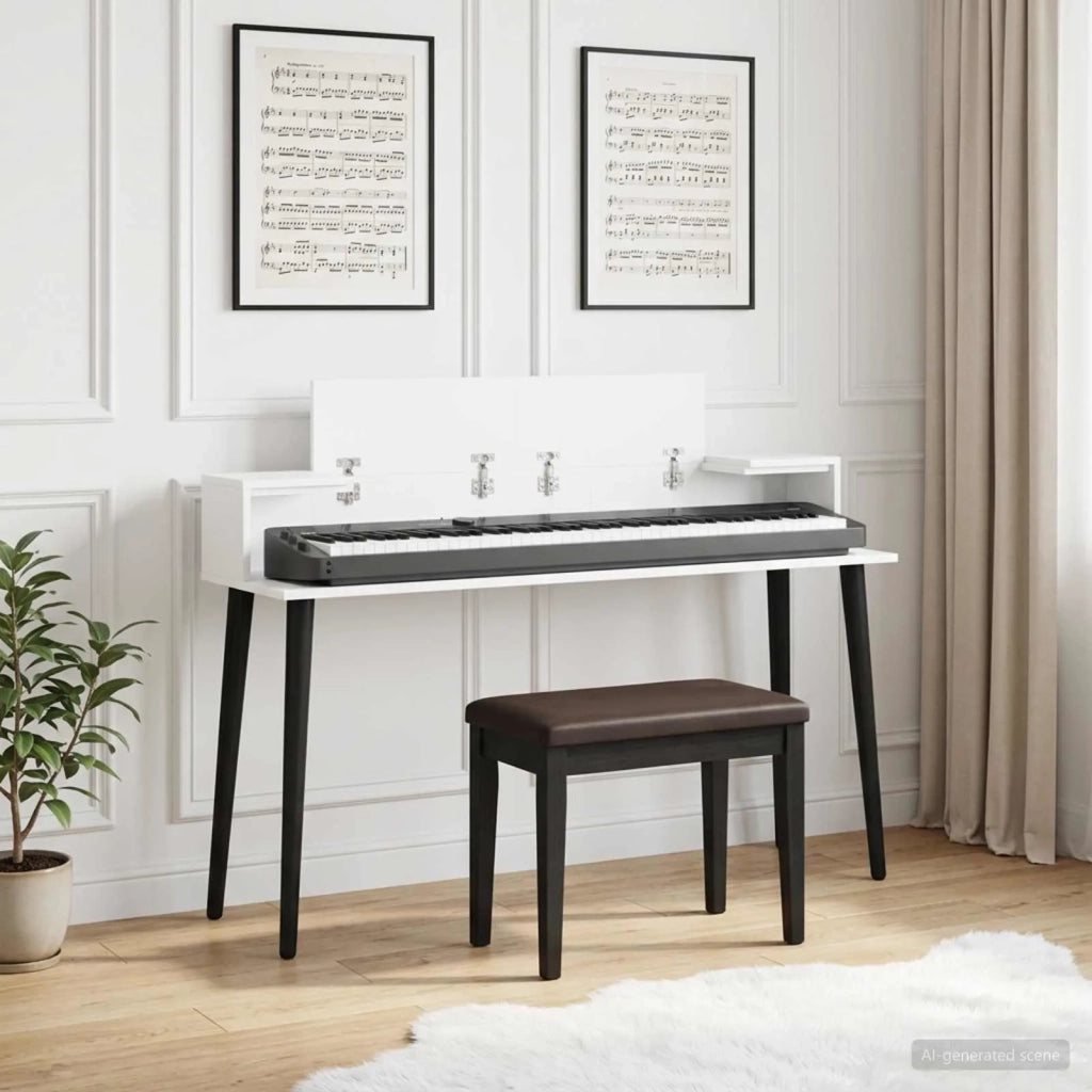Scrivania studio Bianco 130 x 36 x 19,5 cm Legno ingegnerizzato 8006700