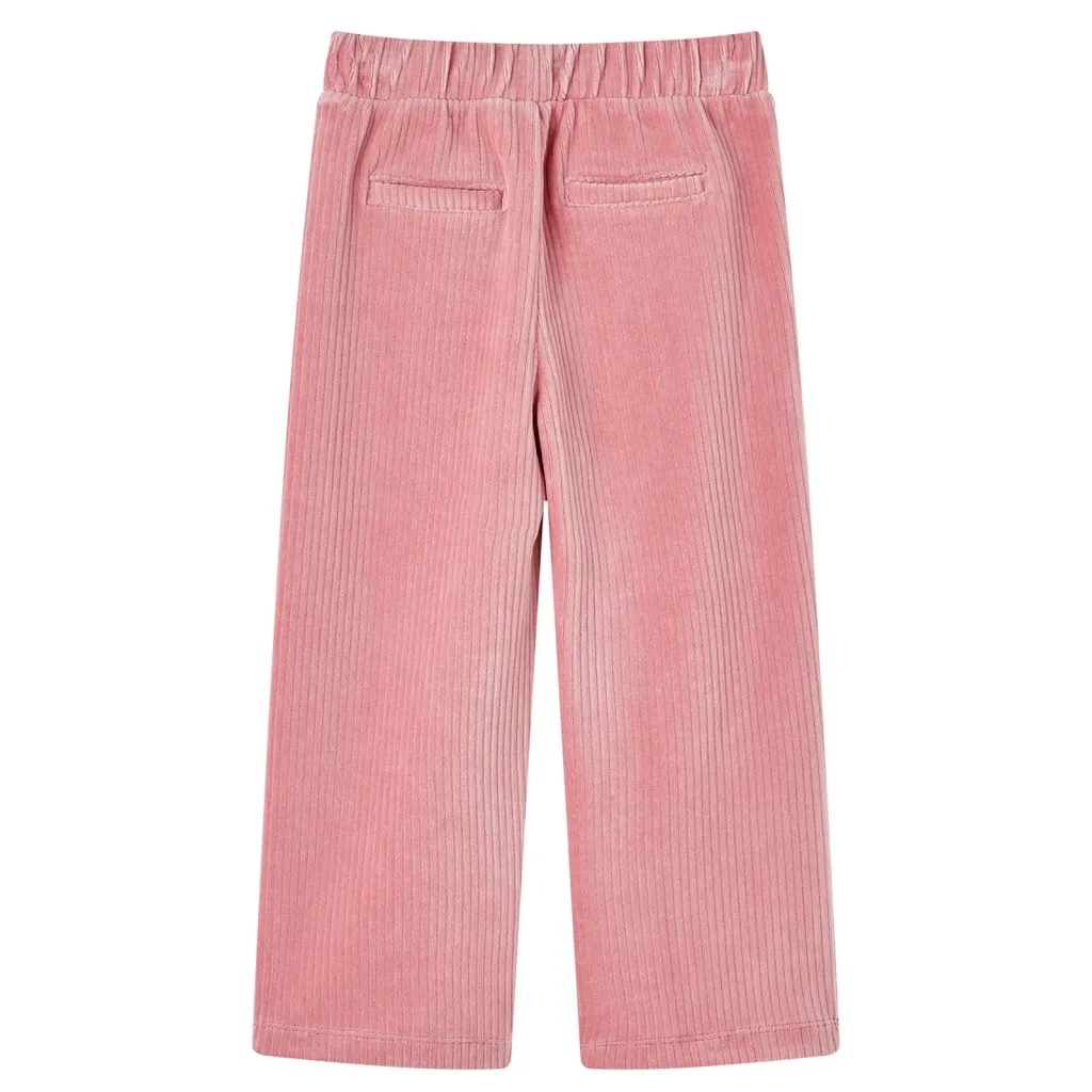 Pantaloni per Bambini in Velluto a Coste Rosa Chiaro 128 CFW6590105
