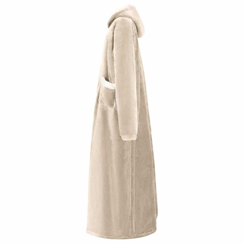 Felpa coperta Beige L Pile e Flanella CFW1992209