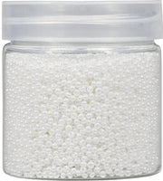 Kralen 2mm rotondi per catenatura 10000 pezzi / 110 gram in scatola, 12/0 cristalli di vetro bianchi piccoli perle per la creazione di accessori orecchini bracciali collane (perle bianche)