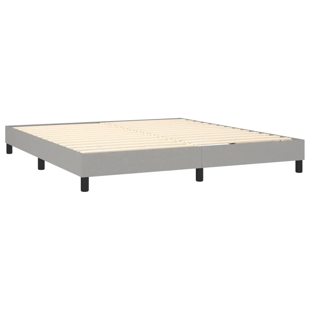 Letto a Molle Materasso e LED Grigio Chiaro 180x200 cm Tessuto cod mxl 45460