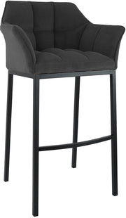 Sgabello bar Damaso B Cord con telaio a 4 piedi 5